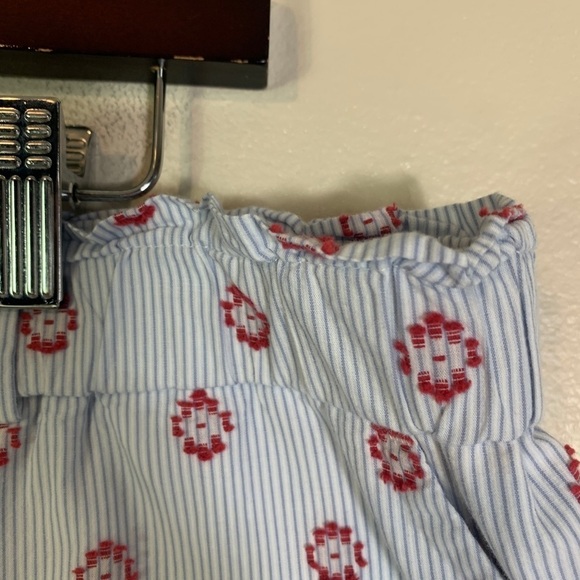 LOFT Womens Shorts Large Lined Embroidered Sun Dot Flat Front Casual Cotton - Picture 4 of 12